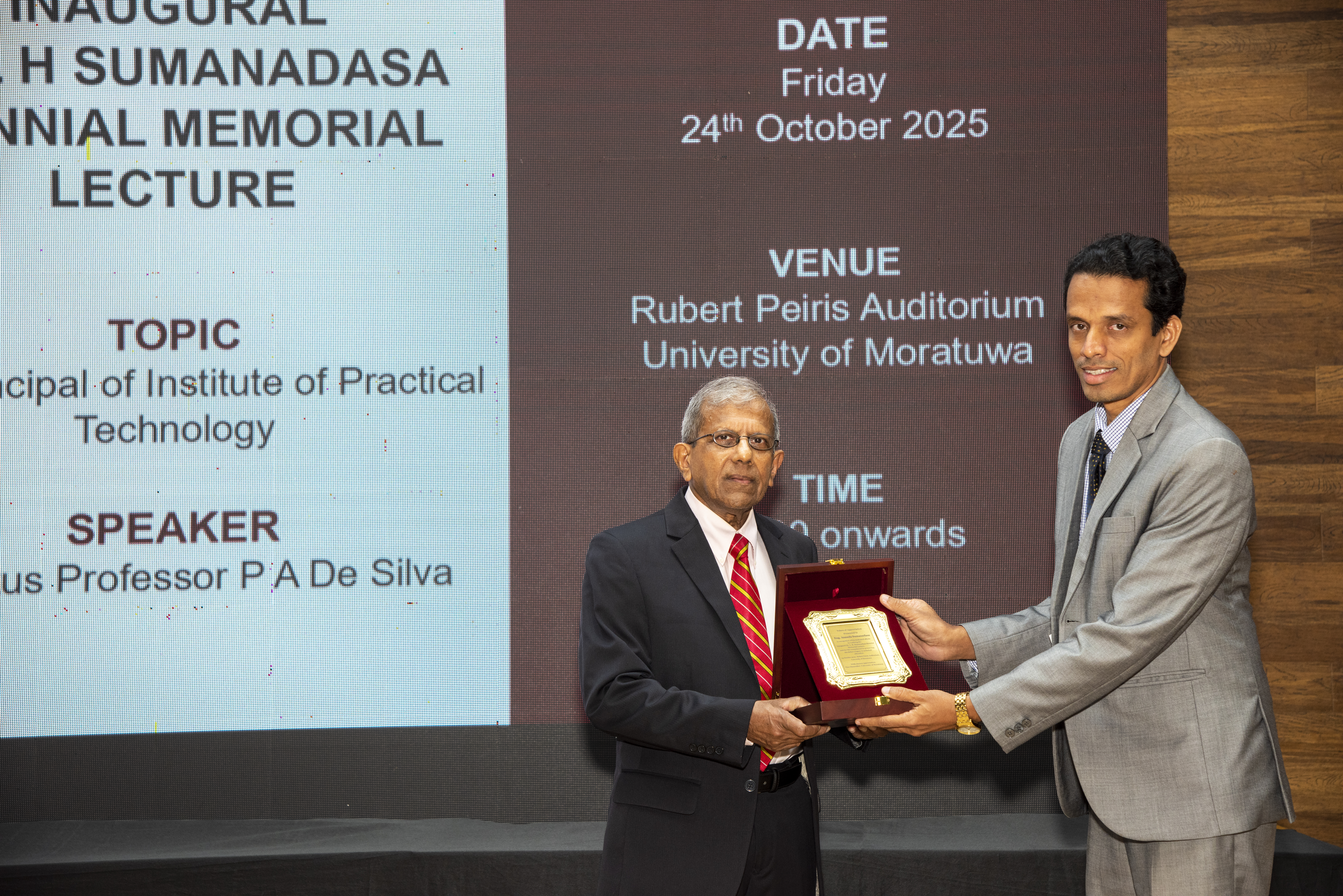 Inaugural Dr. L. H. Sumanadasa Biennial Memorial Lecture – A Fitting Tribute to a Visionary