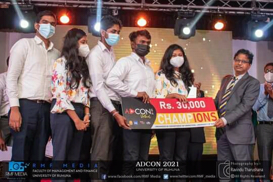 The University of Moratuwa becomes the Champions at “AdCon 2021” Inter University Advertising Competition