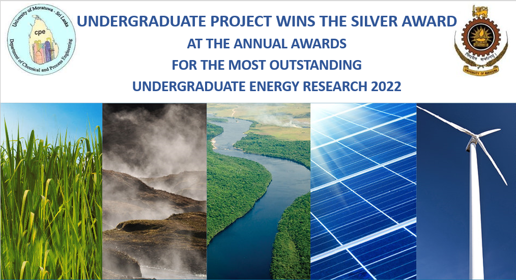 Undergraduate Project Wins the Silver Award at the Annual Awards for the Most Outstanding Undergraduate Energy Research 2022 Organized by SLEMA