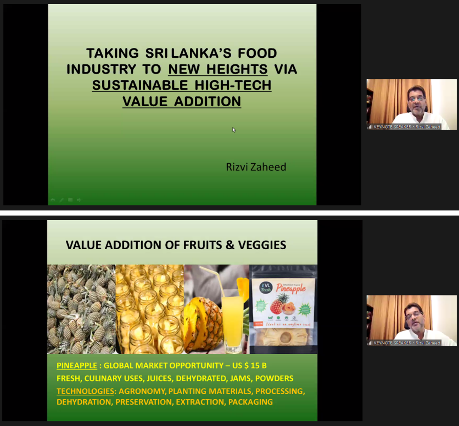 Webinar on “Future Prospects of Sri Lankan Food Industry – An attempt to transcend the boundaries”