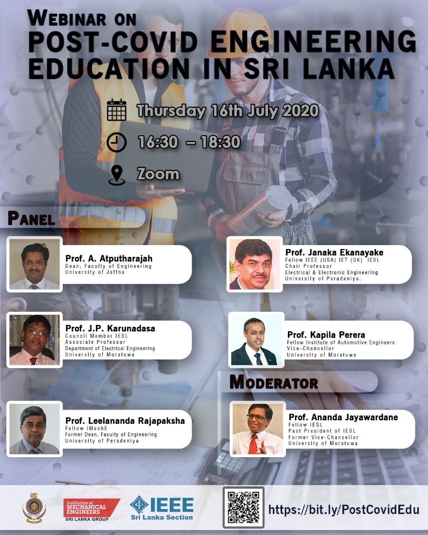 Webinar on Post - COVID Engineering Education in Sri Lanka