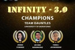 Faculty of Business, University of Moratuwa becomes the Winners at the Grand Finale of Infinity Season 3 :2021 / 2022