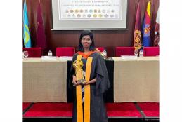 Ms. Harshini Mallawaarachchi wins CVCD Excellence Award for Most Outstanding Young Researcher