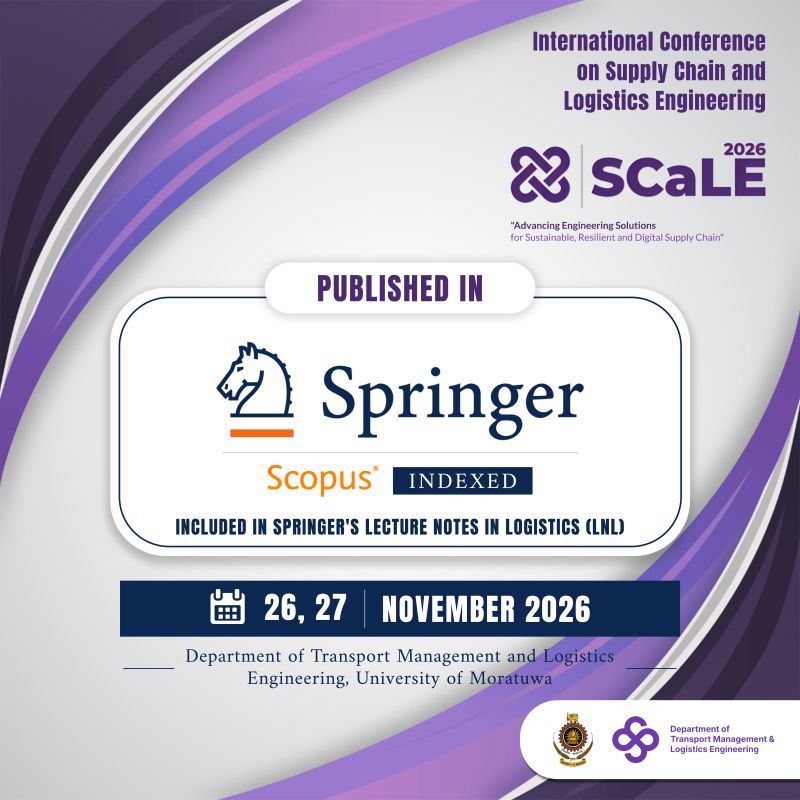 SCaLE 2026 – International Conference on Supply Chain and Logistics Engineering